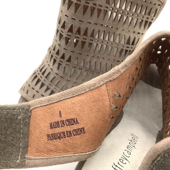 Jeffrey Campbell Leather Open Toe Heel Sandals 8 - Picture 11 of 14